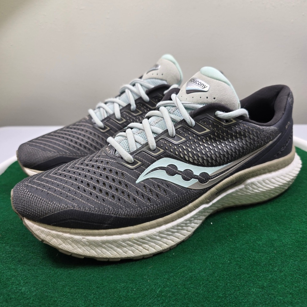 Saucony Triumph 18 Running Shoes Womens 10.5‎ Grey/Blue S10595-40 PWRrun+ Clean!